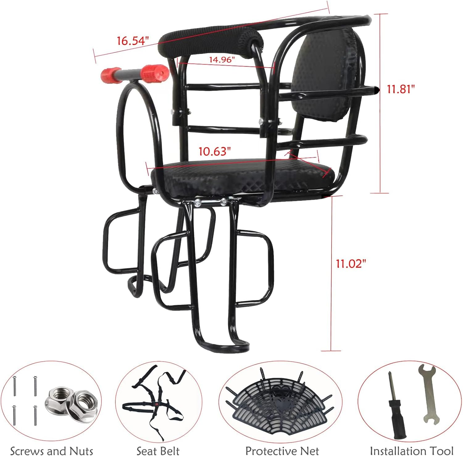 Rear Mounted Child Bike Seat &ndash; Back Mount Kid&rsquo;S Bicycle Seat for Toddlers & Children, Secure & Comfortable Bike Carrier for Adult Bikes, Outdoor Cycling Accessory image number 3