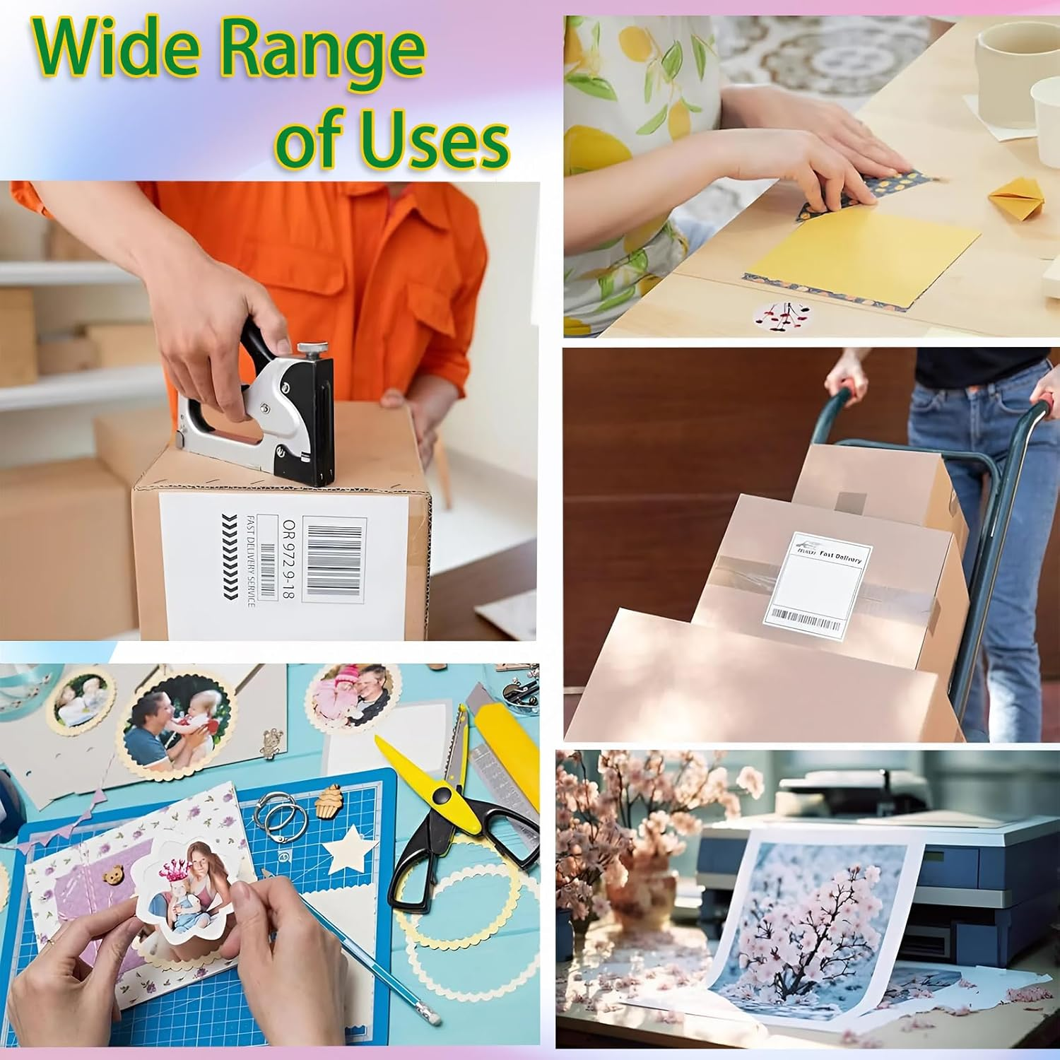 Printable Sticker Paper 30 Sheets, Matte White Sticker Paper Full Sheet Labels for Laser/Inkjet Printers, Letter Size (21 X 29.7CM) image number 2