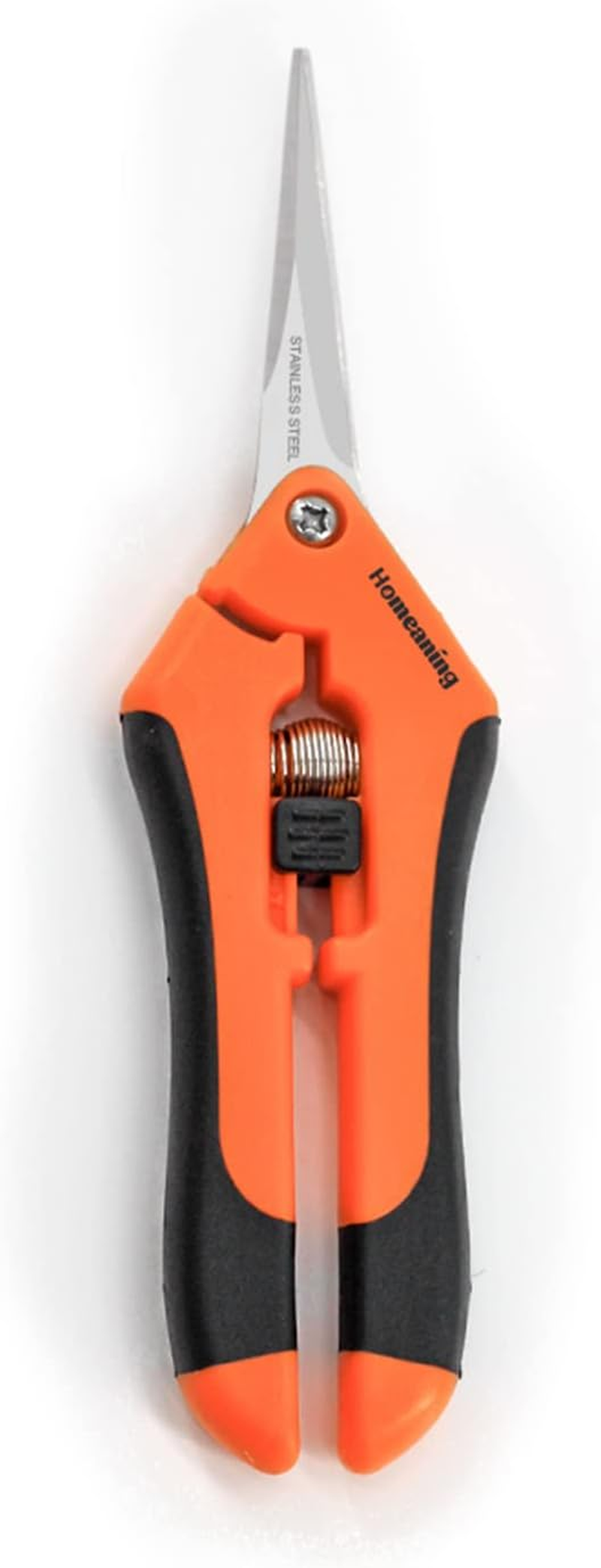 HOMEANING 1-Pack Garden Pruning Shears with Curved Blades Trimming Scissors, Gardening Hand Pruning Snips Titanium Coated Precision Bonsai Pruning Shears, Convenient and Efficient Flower Cutters(Blue)