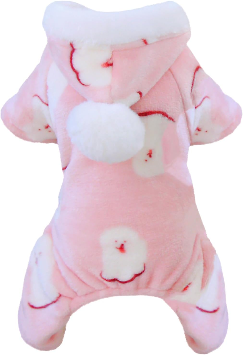 Izefia Dog Sweater Dog Clothes Fleece Dog Woolen Sweater Winter Warm Sweat Shirt 4 Legs Jumpsuit Pajamas with Snowball Cap Sweater for Small Dog Medium Dog Cat Blue L