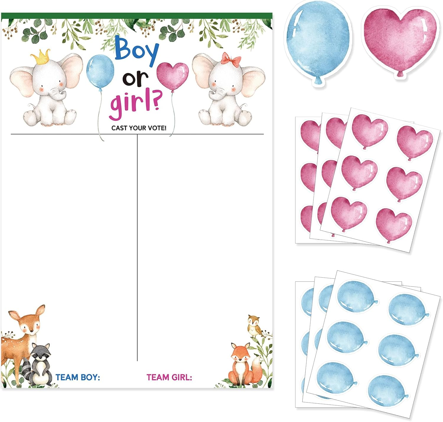 NILLOS Gender Game Props, 1 Set Gender Reveal Board for Party Supplies, Decorations (36 Voting) image number 5