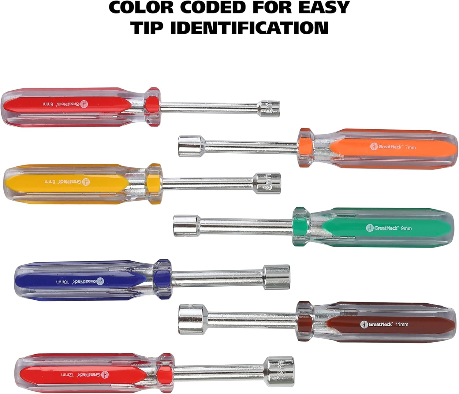 Great Neck ND71 Metric Professional Nut Driver Set, 7-Piece image number 3