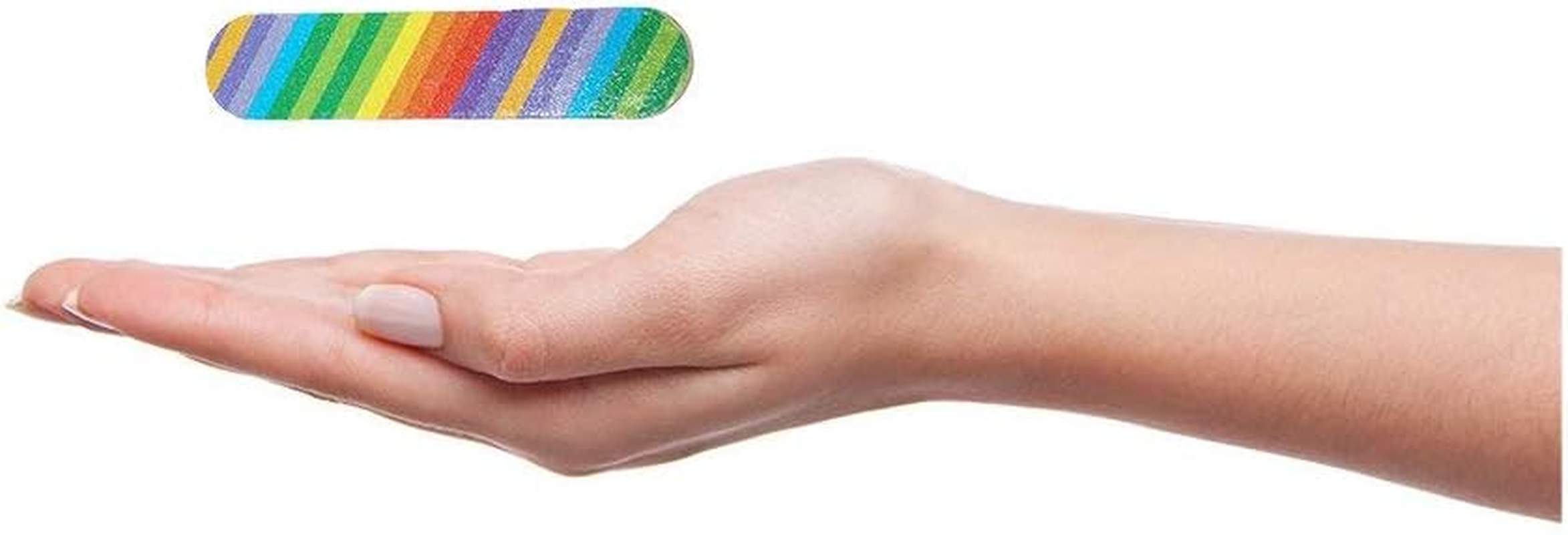 Zcollection TM (1 DOZEN) Colorful Girly Mini Emery Board Nail Files image number 2