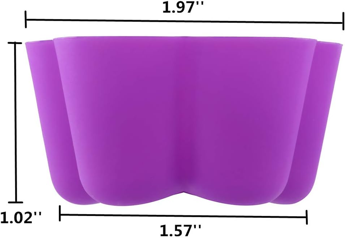 Reusable Non-Stick Silicone Baking Cups - Mini Cupcake Liners, Muffin Cups, Chocolate Holders, Truffle Cups - 24 Pack, 6 Vibrant Colors, Flower Shape image number 3