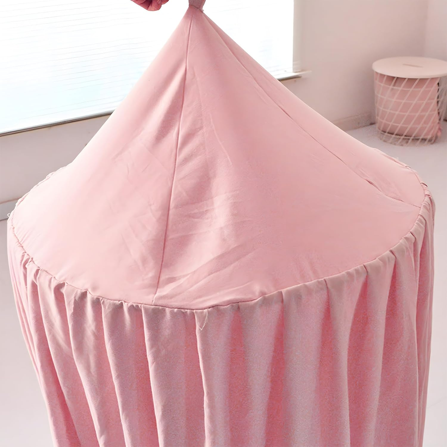 Princess Decor Canopy for Kids Bed, Soft and Durable Bed Canopy for Girls Room Tent Canopy Dreamy Mosquito Net Bedding, Children Reading Canopies Indoor(Pink) image number 1