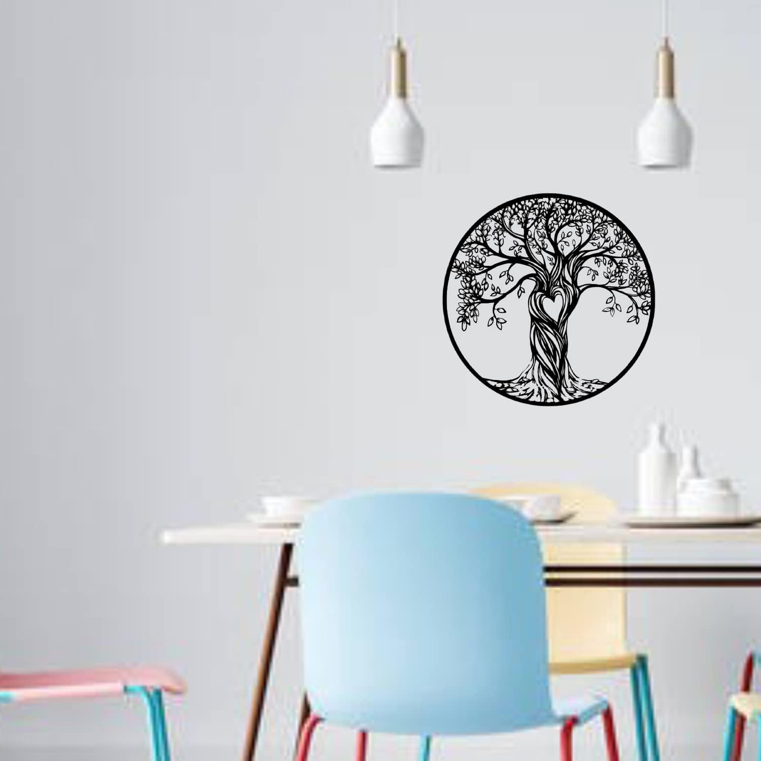 50Cm Metal Art Tree of Life Wall Hanging Decor Room Decoration Bedroom Artwork Decoration Tree of Life Indoor Plaque Viking Iron Artwork Ornament image number 5