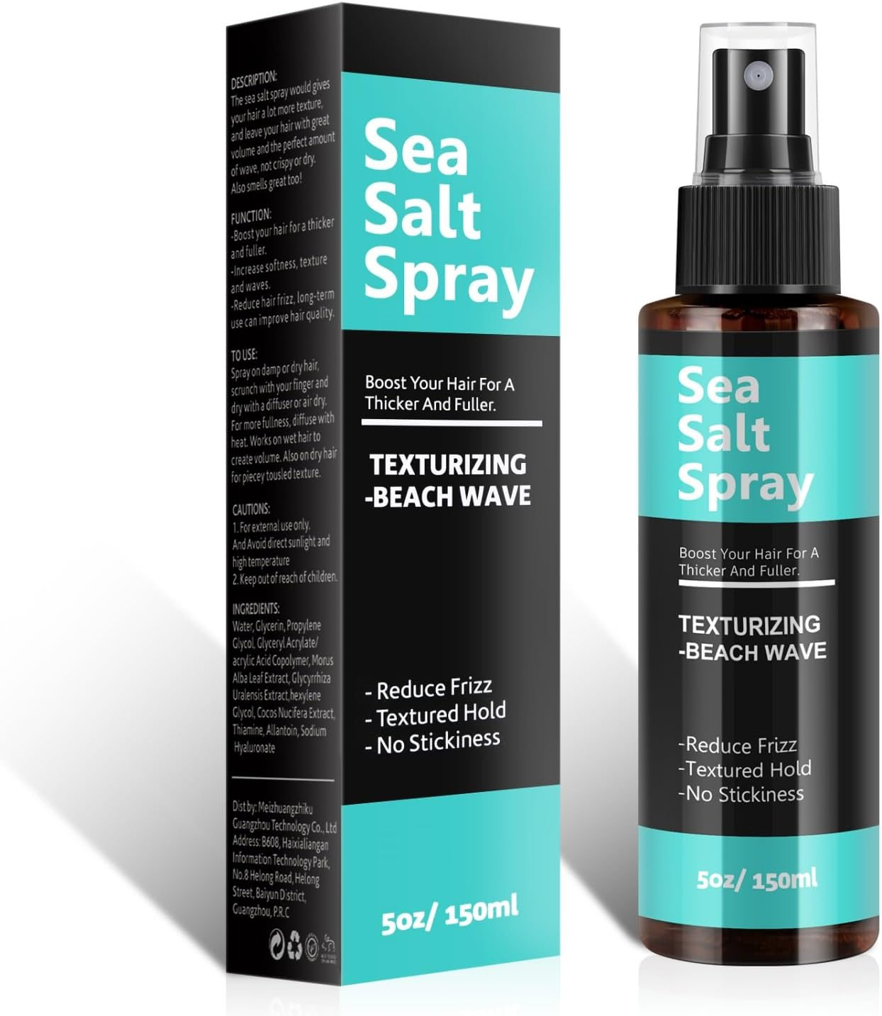 Sea Salt Hair Spray for Men and Women 5 Fl Oz - Dry Texturizing & Volumizing, Curl and Beach Waves Spray for Hair image number 4