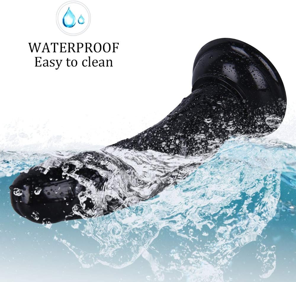 Mini Thin 5.3 Inches Realistic Dildo for Beginners, Anal Dildos Lifelike Fake Penis for Women/Men/Gay, Adult Sex Toys for G Spot Stimulator Anal Plug Training Sets (Black) - Flesh image number 3