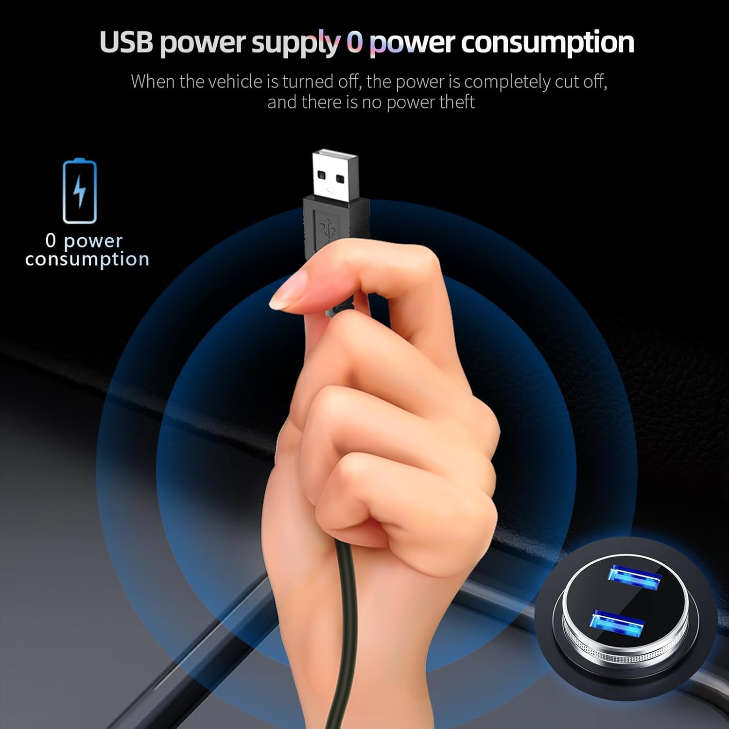 AZIJYV New Speedometer HUD GPS Digital Speed Meter KM/H Car Head up Display Suitable for All Cars,Usb Cable Plug & Play image number 1