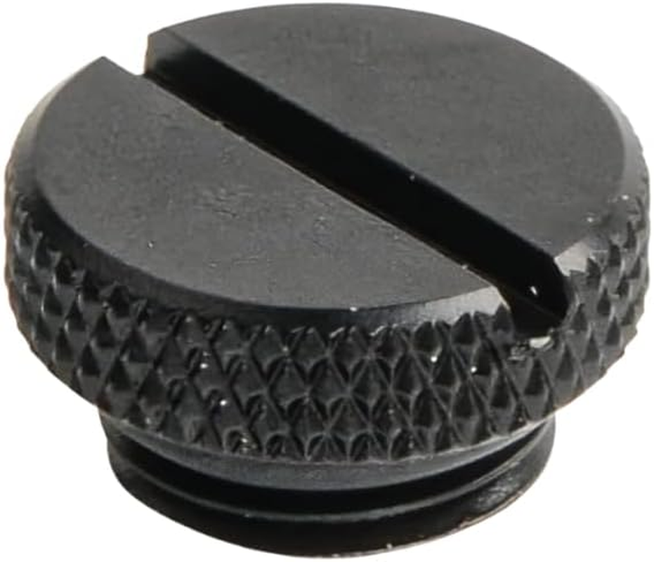 Dracaena.Io 6 Pack G1/4" Thread, Thin Water Stop Plug Fitting with Coin Slot for Computer Water Cooling System, Durable Brass/Copper Material (Black, 6 Pcs) - Silver image number 4