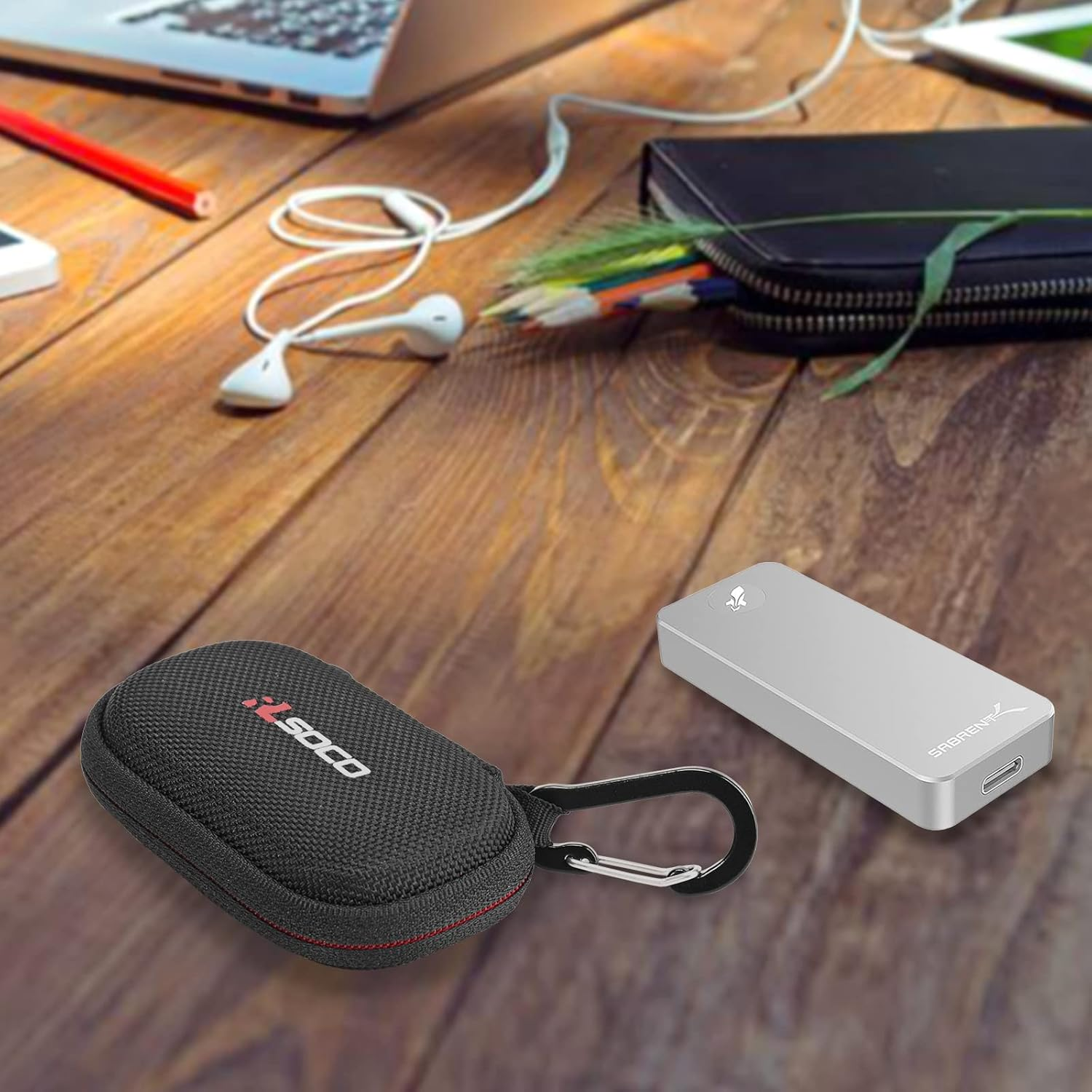 RLSOCO Hard Case for SABRENT Rocket Nano Xtrm/Nano/Nano V2 1TB/2TB/4TB/512GB External Aluminum SSD (Case Only) image number 2