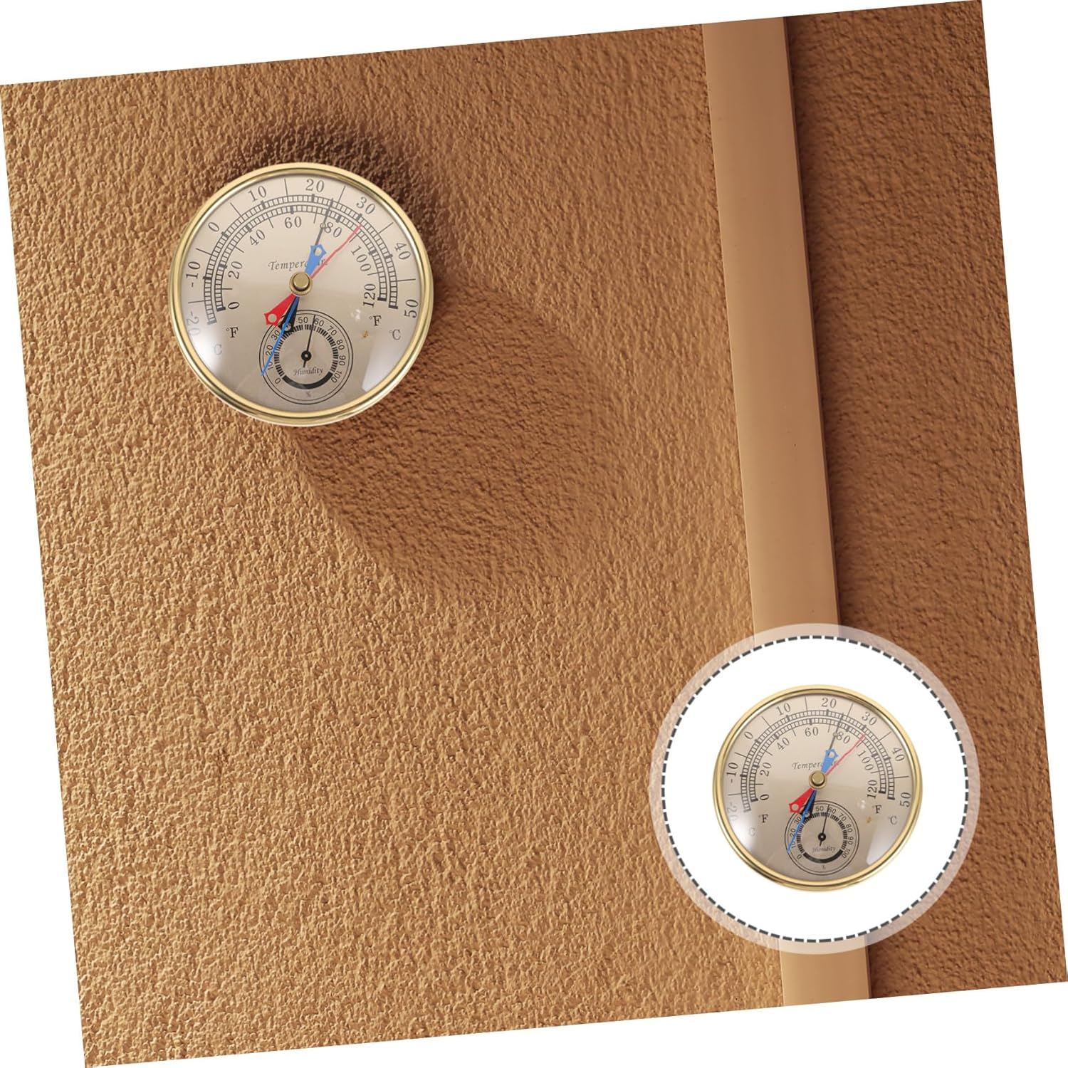 Abaodam Indoor Outdoor Thermometer Hygrometer with Humidity and Temperature Sensor Gauge for Greenhouses and Hotbeds Glass and Plastic Wall-Mount Weather Monitor for Workshop image number 2