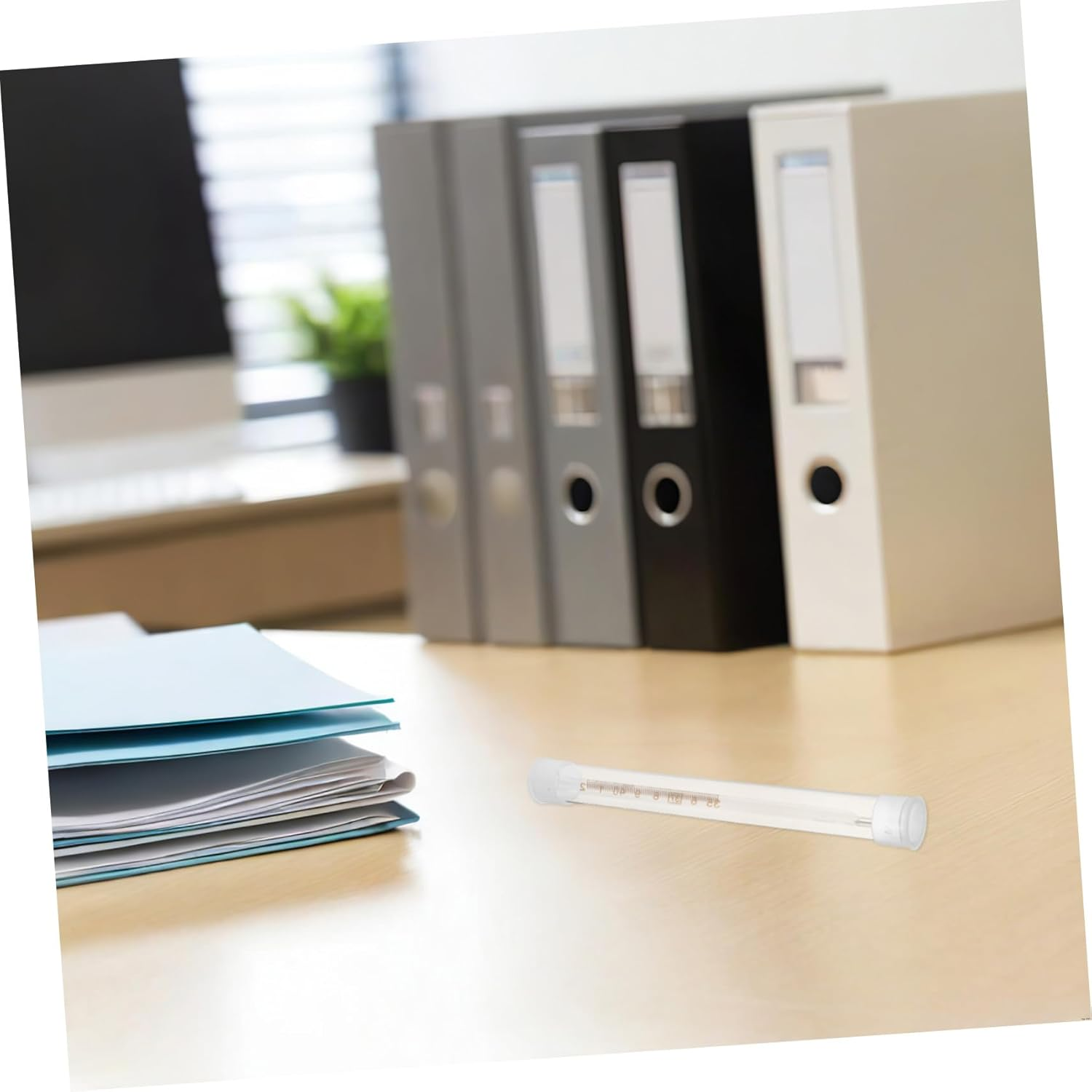 10Pcs Thermometer Protective Case Transparent Storage Tube for Travel and Home Use Lightweight Portable Thermometer Organizer with Needle Holder Compact Safety Container for Clinic image number 6