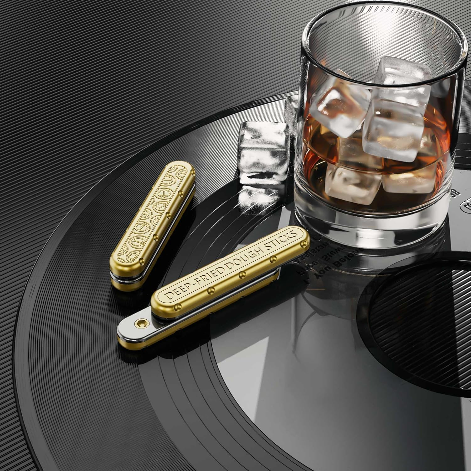 B-Qtech EDC Metal Fidget Slider, Fidget Spinner Toys Metal Slider Push Rod Decompression Card, Sensory Toy for Autism and Hyperactivity Disorder, Adult Office Desk Toy image number 6