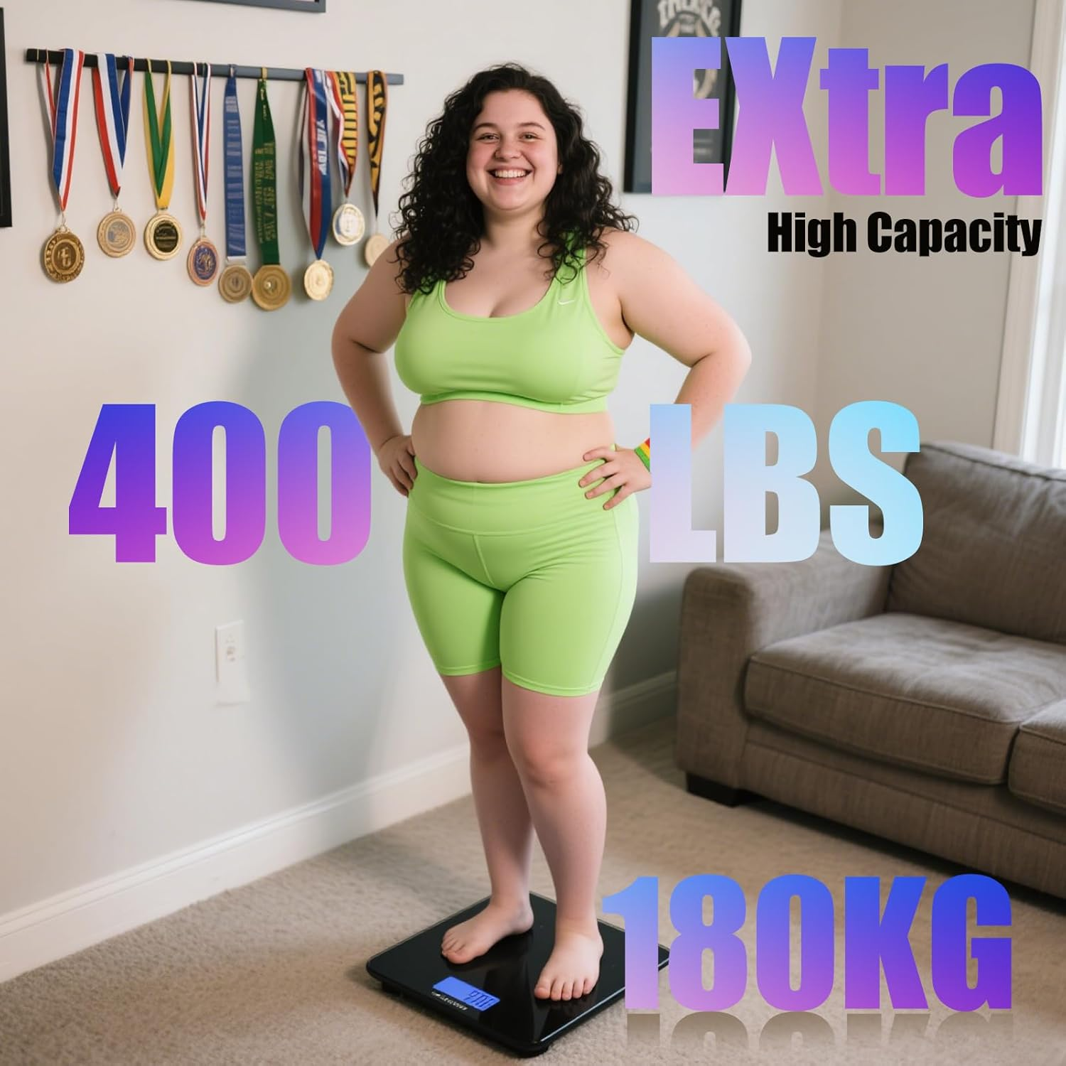 Smart Scale for Body Weight, Bluetooth Body Fat Scale with BMI, Muscle Mass, Body Composition, Digital Bathroom Scale, 400Lb/180Kg (Bathroom Scale-Black)