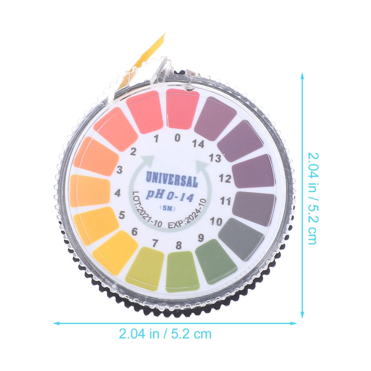 Ph Test Paper Roll 0-14 Range Acid Alkalinity Water Quality Testing Strip Portable 1 Roll for Laboratory and Home Use image number 6