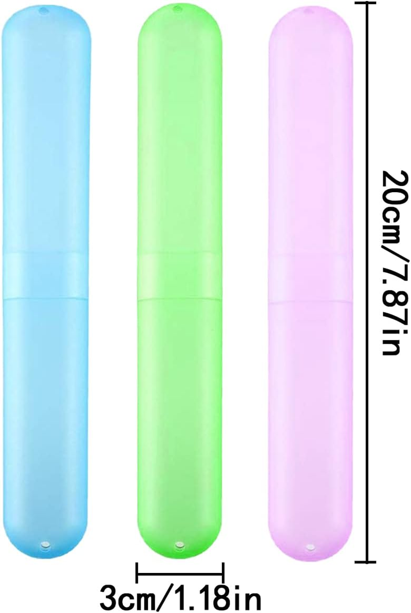 Travel Toothbrush Case, 6 Pcs Toothbrush Dust Cover Storage Box Toothbrushes Holder for Travel, Storage, Camping (6 Colors) image number 6