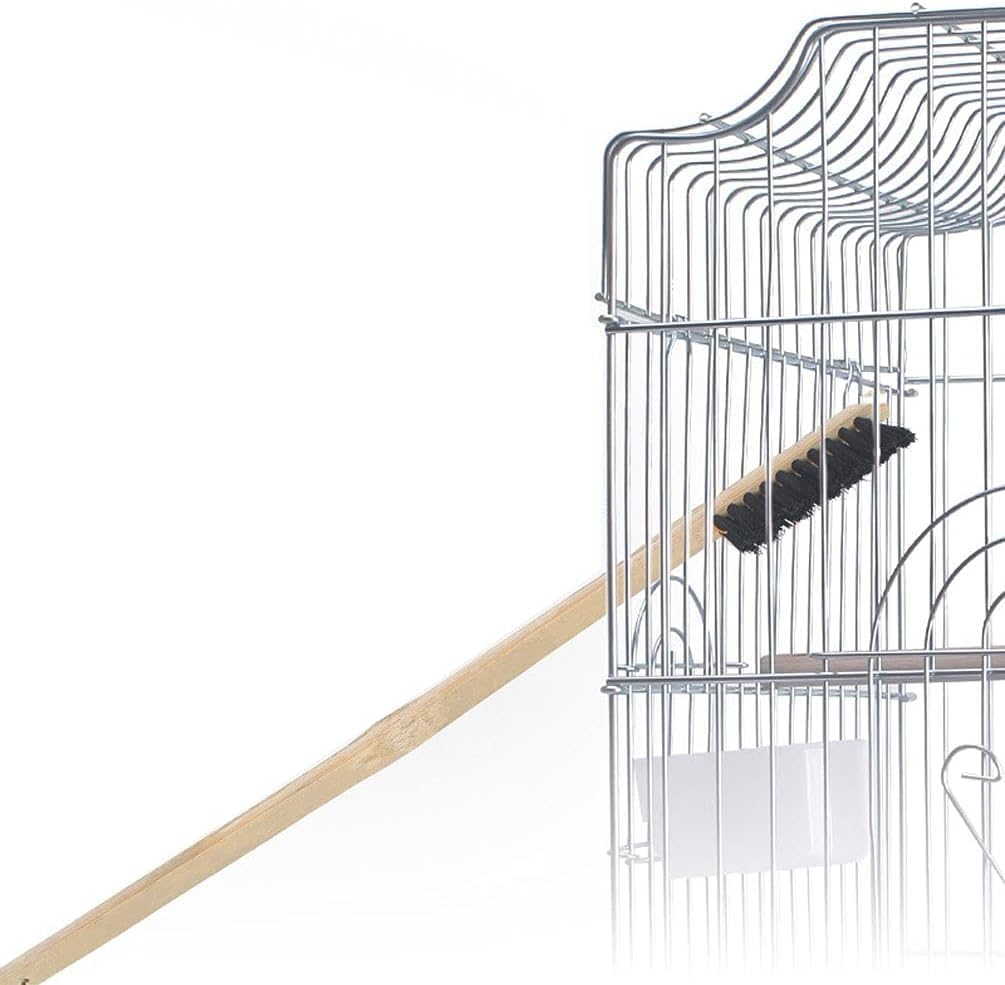 3Pcs Bird Cage Cleaner Brush, Wooden Birdcage Brush, Long Handle Bird Cage Brush Suitable for Cleaning the Bird Cage and Grooves or Narrow Gaps image number 5
