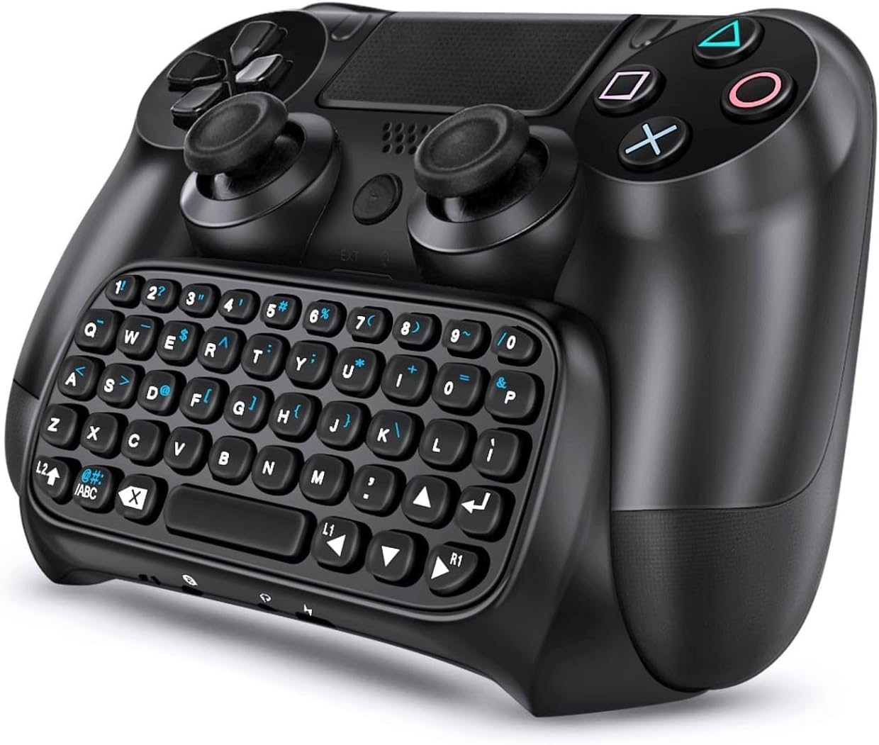 Bluetooth Wireless Mini Keyboard Gadget Compatible with PS4 Controller Wireless Bluetooth Chat Pad with Voice Chat Speaker for PS4 Controller image number 3