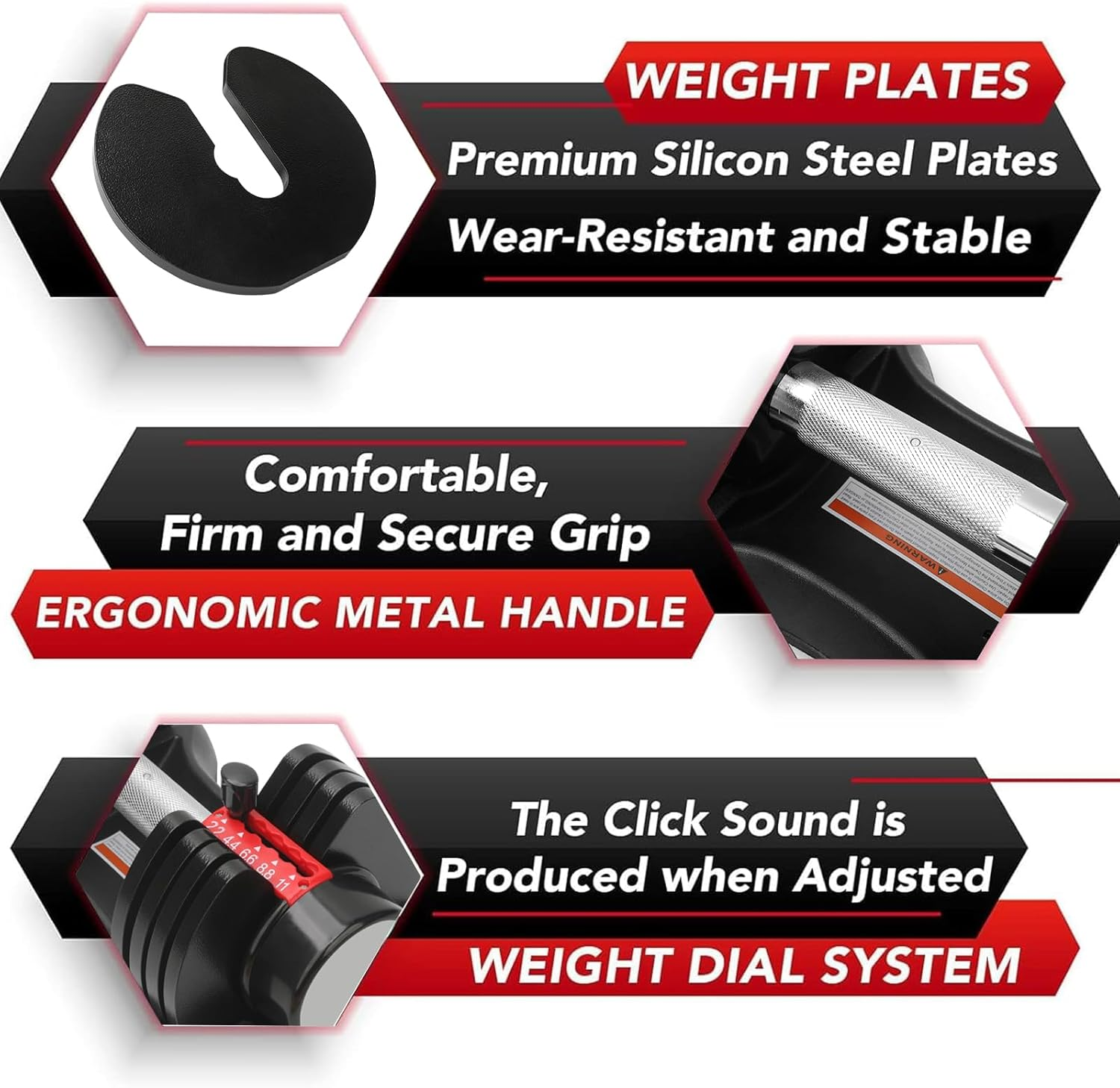 22KG Adjustable Dumbbells Set, Koreal Dumbbell Set, Quick Dial Adjustment Weights with Safety Locking Button, 2.5KG to 11KG Set of 2, Space Saving Strength Training for Full Body Home Gym Workout