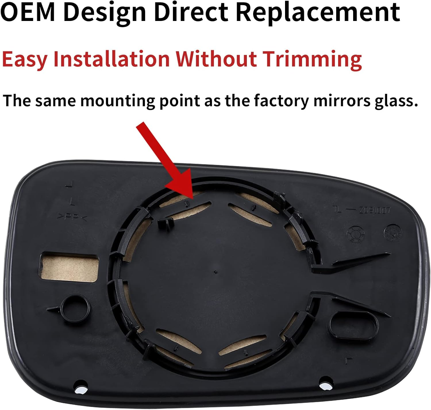 LOIYLLEN Left Side Mirror Replacement for 2003 2004 2005 2006 2007 Honda Accord Mirrors Glass - Convex Mirror Glass, Left Side Rear View Mirror image number 5