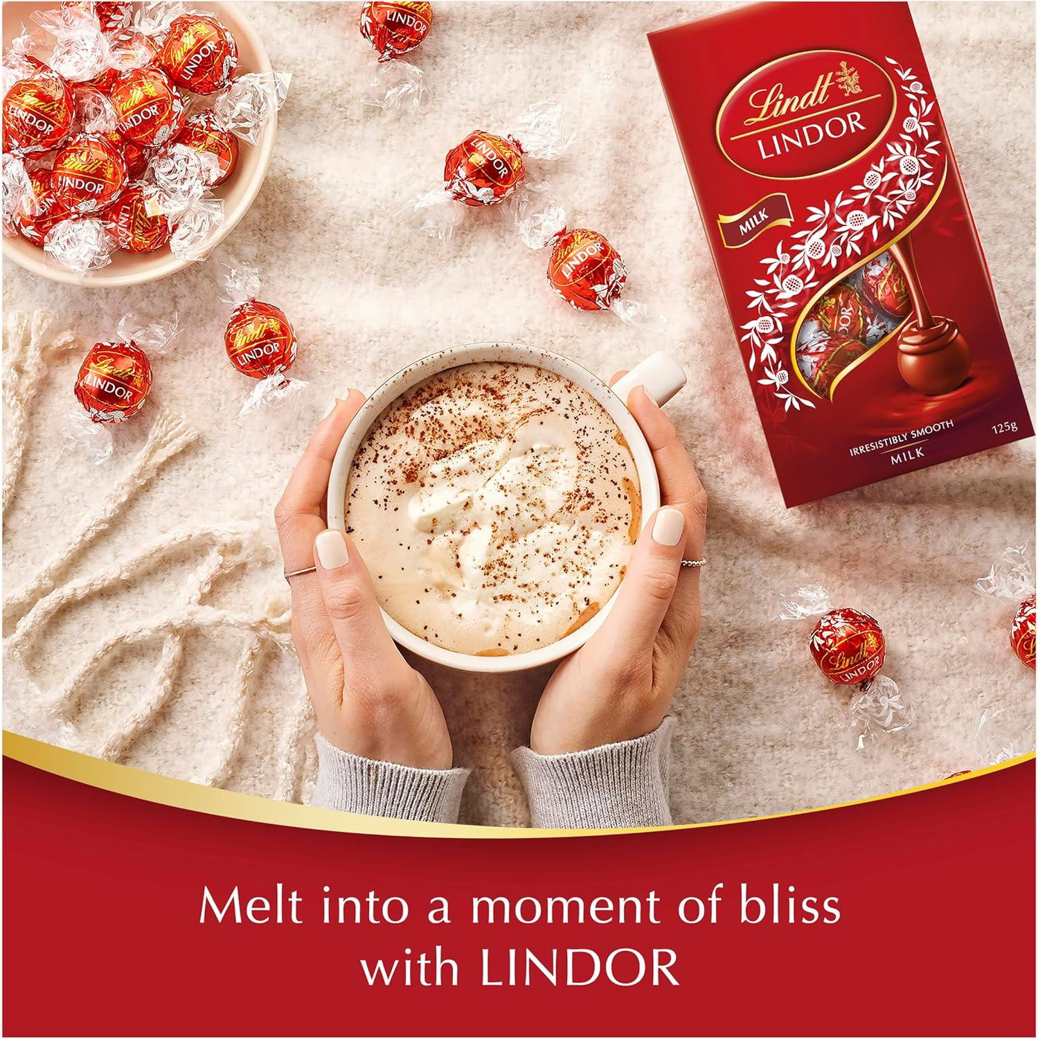 Lindt Lindor Milk Chocolate Bag 125G