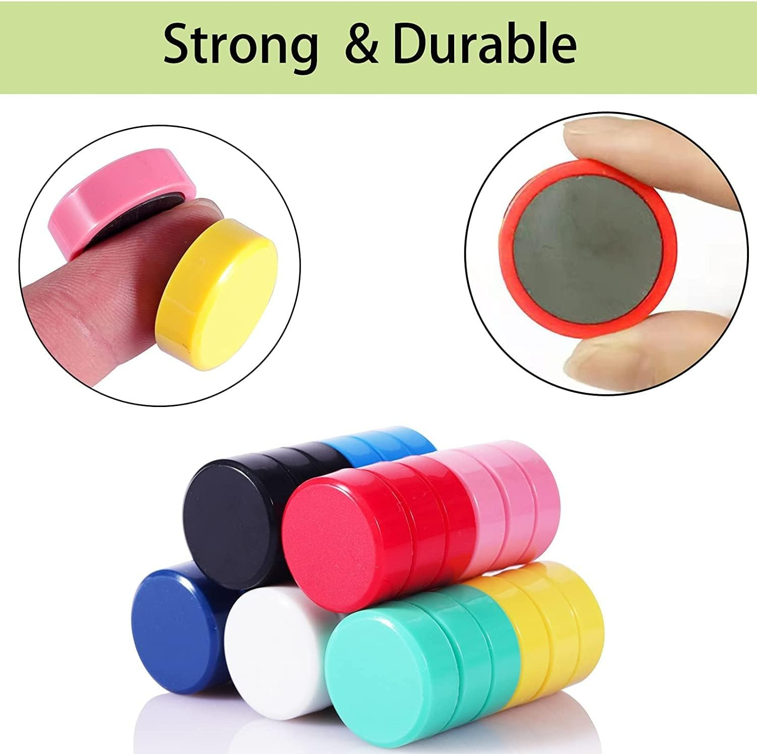 10 Pcs Magnets Whiteboards Strong Magnet Colorful Mini Small Magnets round Craft (Pink) image number 1