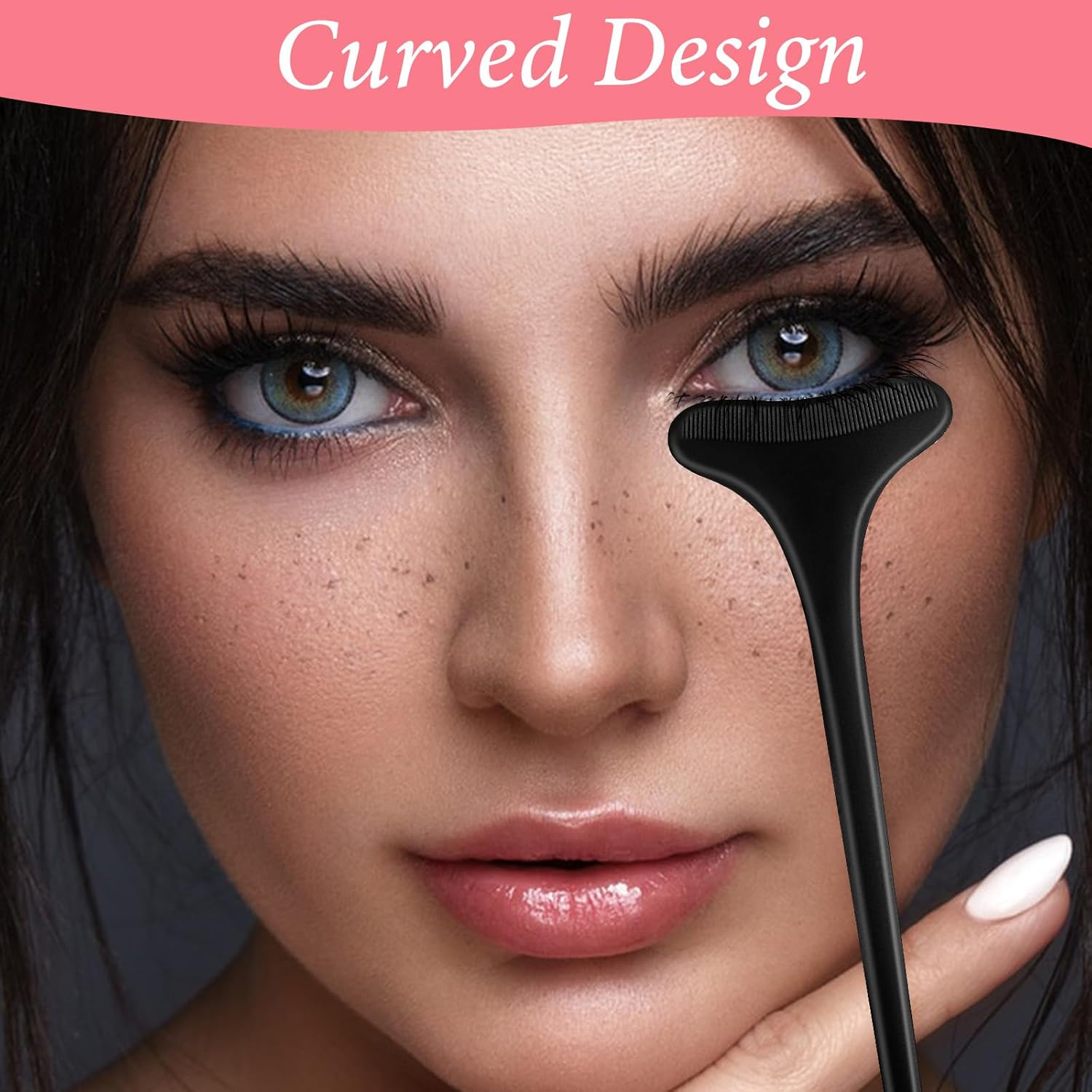 LXUEJIE 2 PCS Black Mascara Shield Guard, Reusable Silicone Eyelash Applicator Tool for Women Mascara Shield Applicator Beginners Friendly Guard Eyelid Guard Eyelash Makeup Applicator Tool image number 5