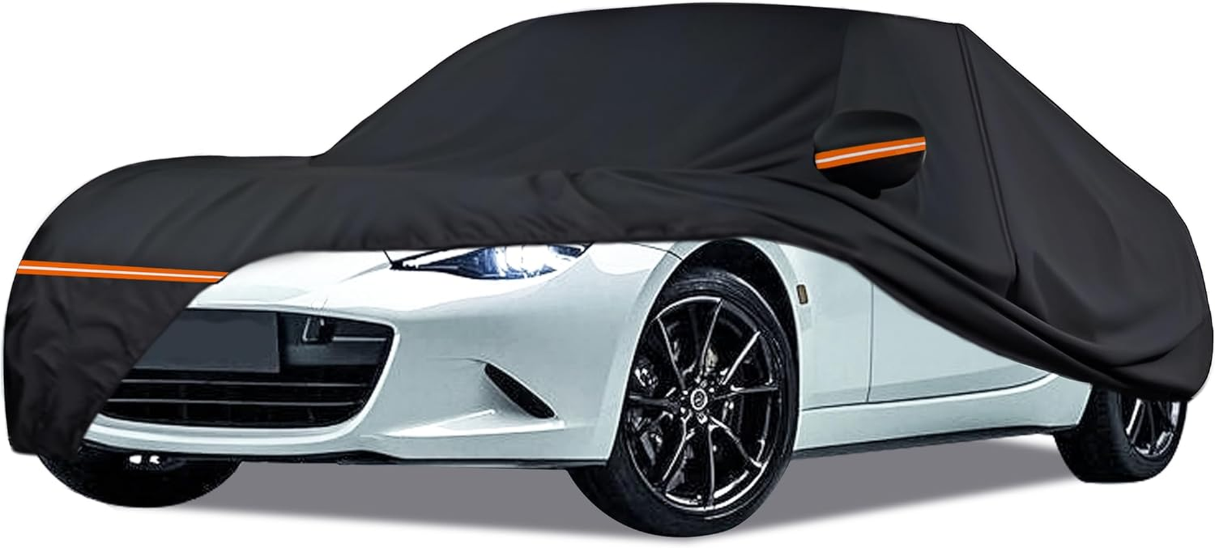 Amooca Car Covers Custom Fit for Mazda MX-5 Miata (1989-2024) Waterproof Sun-Proof All Weather for Automobiles Snow Cover with Door Zipper Cotton Lining image number 6