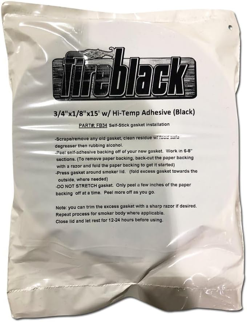 Fireblack 34 Self Stick Gasket Kit for Kamado Joe Sm Med Only image number 4