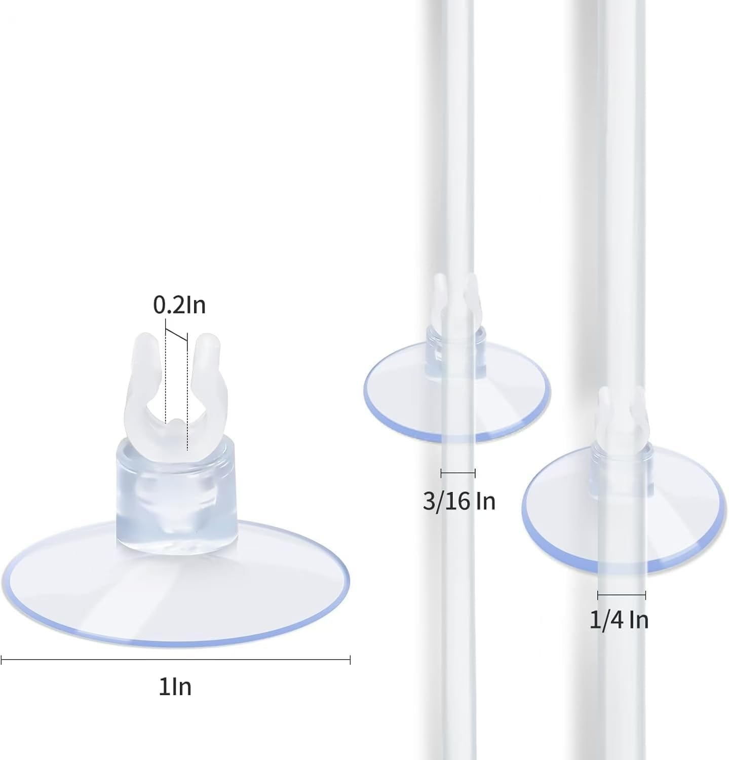 Fish Tank Airline Tubing Clear Suction Cup Clips, 30Pcs Aquarium Suction Cup Clip Clear Airline Tube Holders Clamps Fish Tank Hose Holder Clips,Fish Tank Cup Airline Holder Air Pump Clip