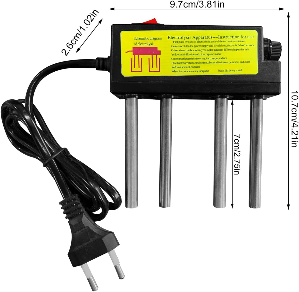 Water Electrolysis Test Tool, Electrolyzer Quality Tester, Tester Electrolyzer Quick Quality PH Testing Water Test Meter for All Kinds Of image number 3