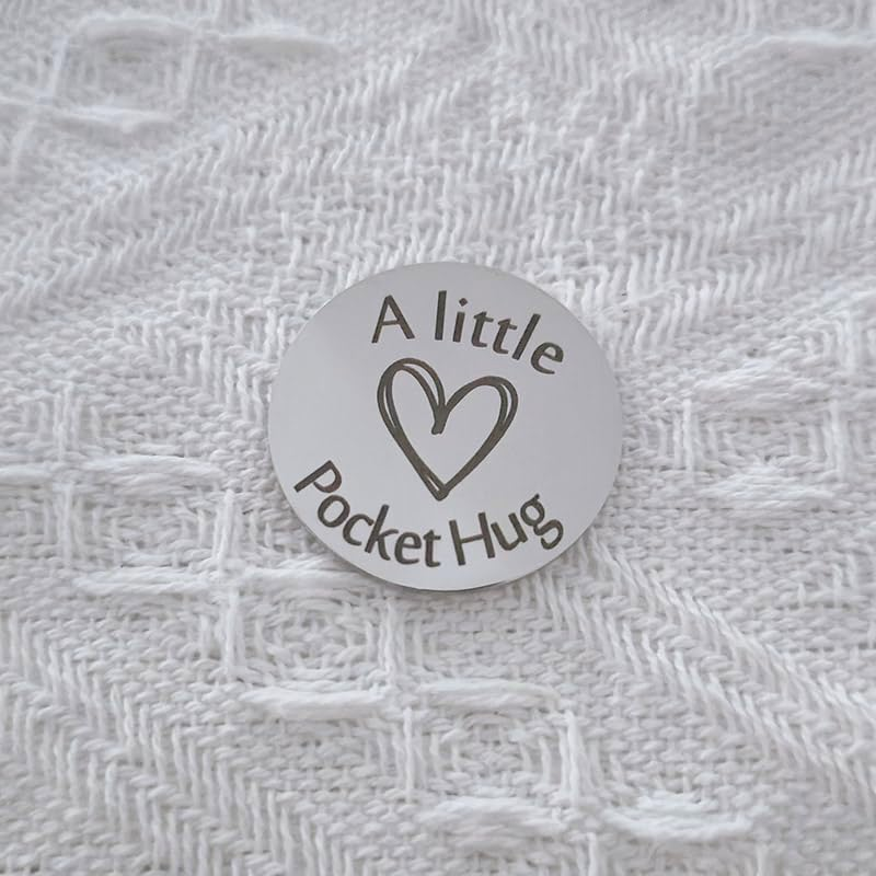 Pocket Hug Token Gift Keychain Christmas Birthday Gifts Long Distance Relationship Hug Tokens Keepsake Stainless Steel Double Sided Pocket Hugs Token Coins - Be Strong Be Brave Be Fearless image number 5
