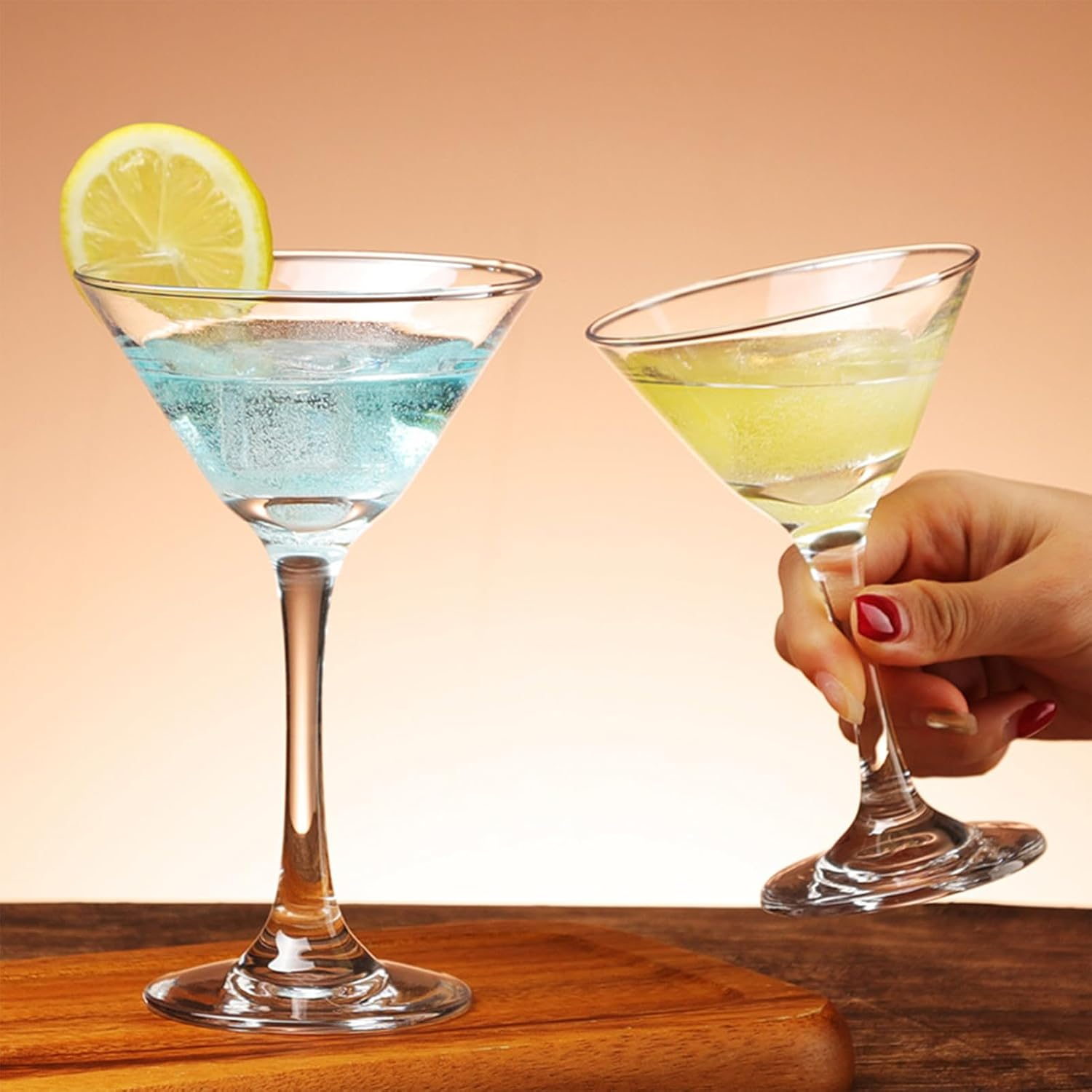 6 PCS Classic Martini Glass Set, Hand Blown 3.7 Ounce Cocktail Glasses, Perfect for Cosmopolitan Gimlet Home Bar Party and Gift Set of Elegant Martini Drinkware image number 5