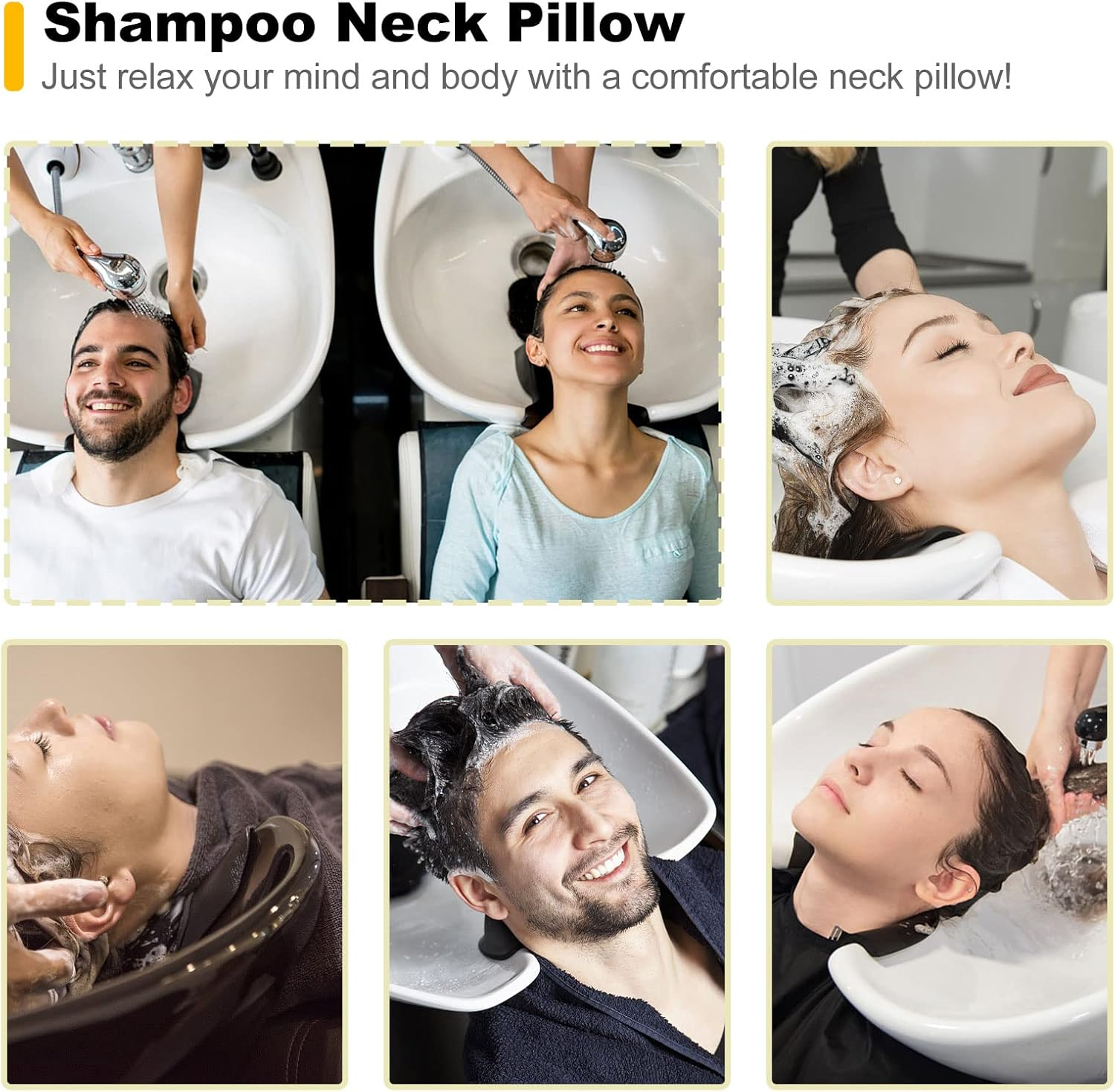 AISEELY Shampoo Bowl Neck Rest for Salon, Salon Shampoo Neck Rest Cushion, Professional Shampoo Bowl Neck Cushion, Silicone Salon Sink Neck Rest for Wash Basin Hair Washing Tray for Sink at Home image number 5