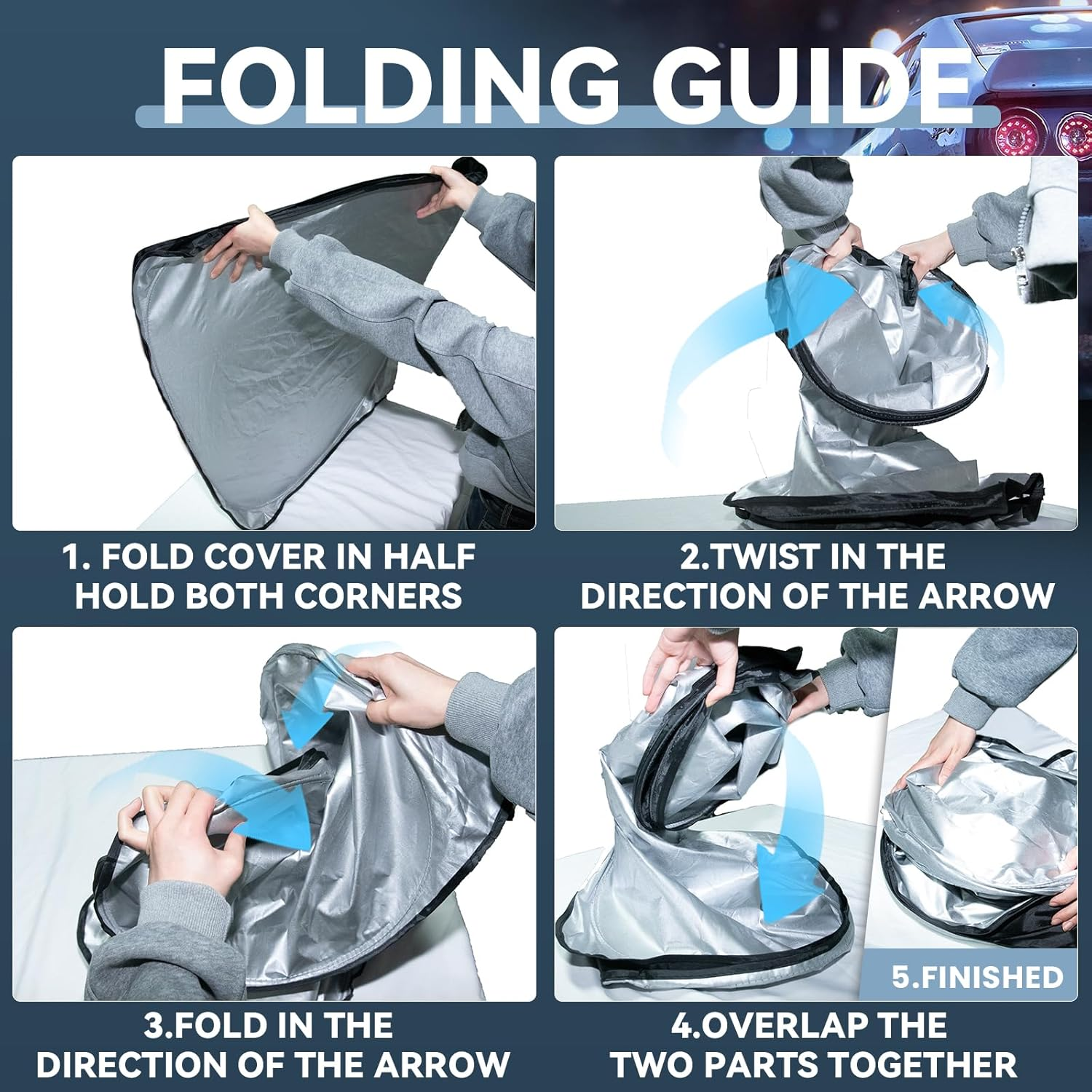 For Audi Q3 2019-2025 2026 Windshield Sun Shade - 4 Layers Car Sunshades for Front Windows Shade Cover Custom Fit Q3 Sun Visor 240T Retractable Shade Blocks UV Rays Car Accessories image number 1