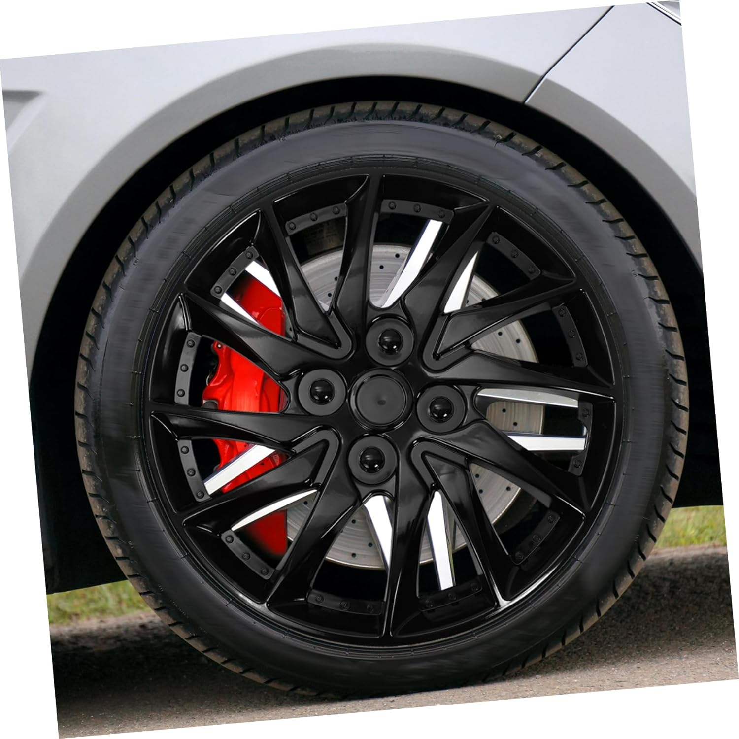 HEALEEP 14 Inch Hubcap Wheel Covers Pp Hub Cap for Car Wheels with Impact Shielding and Water Cleanable Surface image number 4