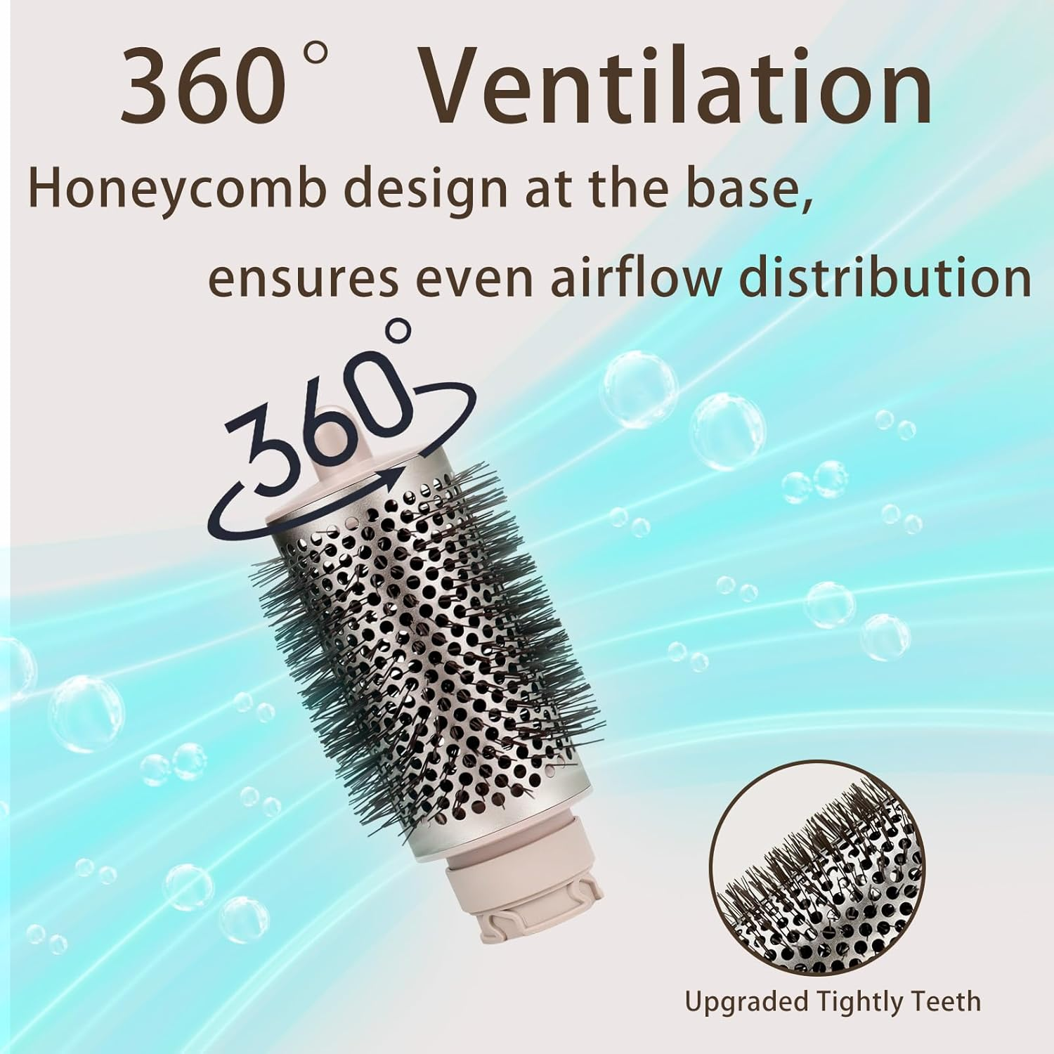 Large round Volume Brush for Shark Flexstyle Hair Dryer, Larger round Brush Attachment for Straight, Wavy, Curly and Curly Hair