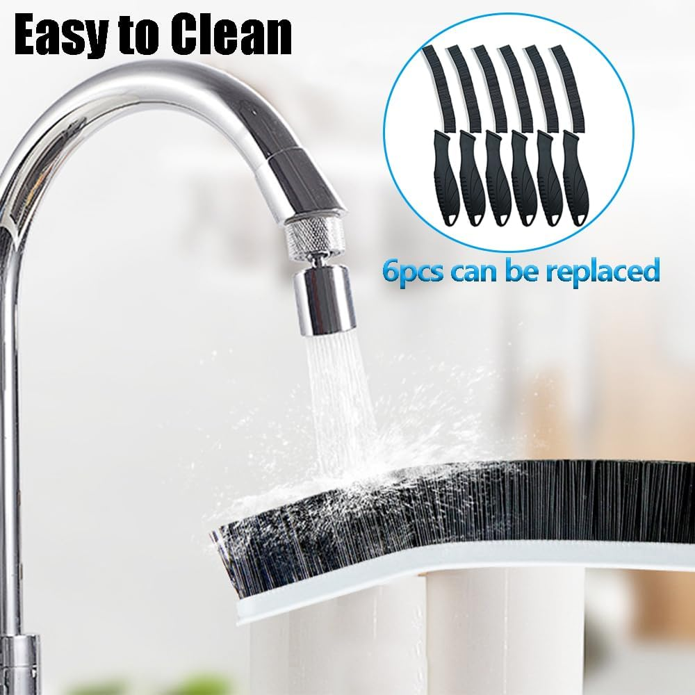 Crevice Cleaning Brushes, Cleaner Scrub Brush Tool for Hard to Reach Tight Space, Home Essentials, Cleaning Supplies for Shower, Bathroom, Kitchen, Toilet, Window image number 2
