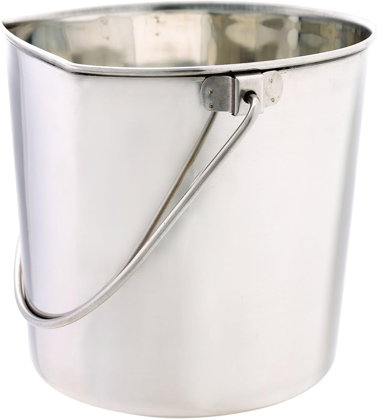 Pro Select Stainless Steel Pet Pail, 1-Quart Size &ndash; Heavy Duty Flat Sided Pail Great for Providing Water in Pet Kennels image number 2