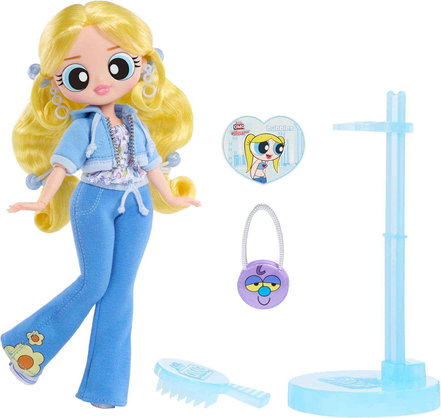 L.O.L. Surprise! OMG the Powerpuff Girls Doll - Bubbles - Includes 1 Fashion Doll, Comes with Outfit & Accessories, Collect All 3 image number 5