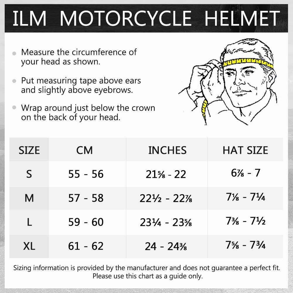 ILM Motorcycle Motorbike Dual Visor Flip up Modular Full Face Helmet DOT 6 Colors Model 902 image number 6