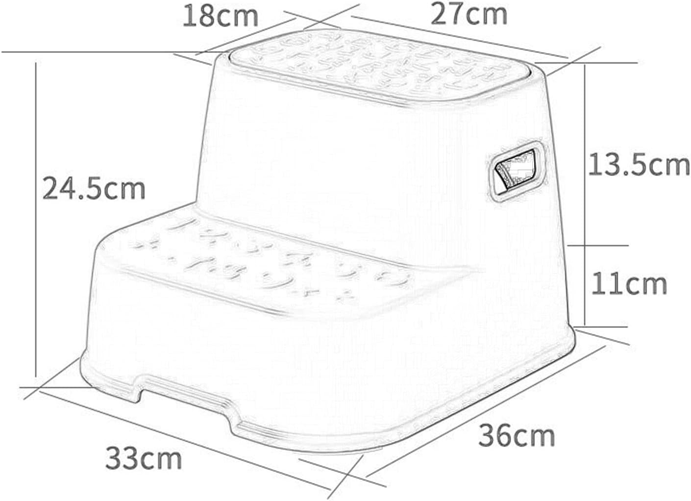 Amagogo Step Stool, Double up Toddlers Step Stool, Two Step Stool, Toilet Stool, for Cabinets, Green - Pink image number 5