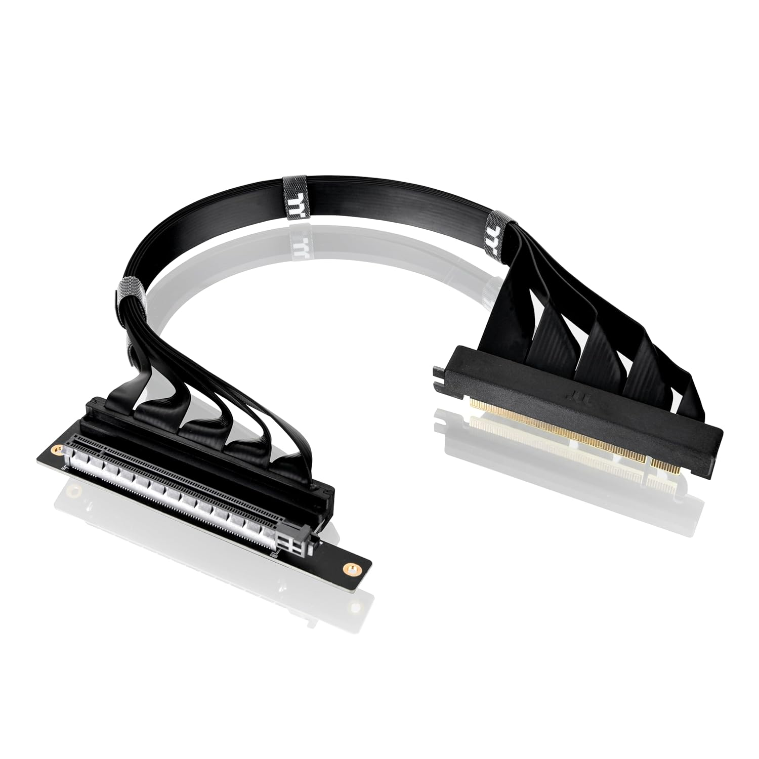 Thermaltake Dual 90 Degree PCI-E 4.0 Riser Cable - 400Mm Black Edition, AC-077-CO1OTN-C1 image number 3