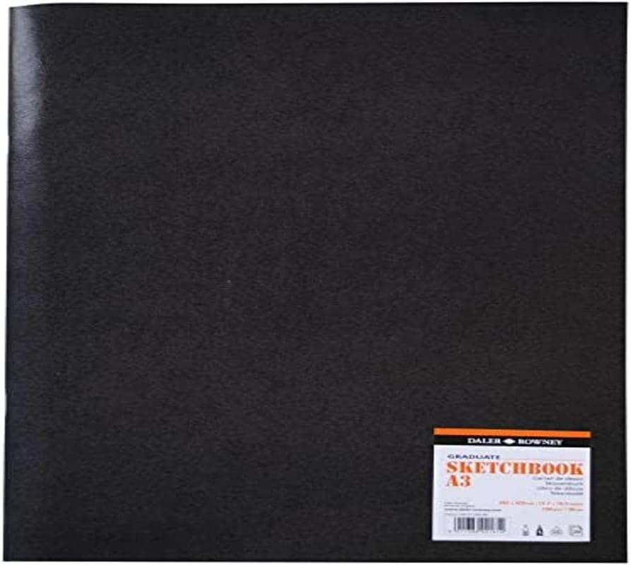 Ideal Stapled Notebook for DALER ROWNEY Graduate Drawing - 29.7 X 42 Cm with 20 Sheets of 140G/M2 Fine Grain Paper