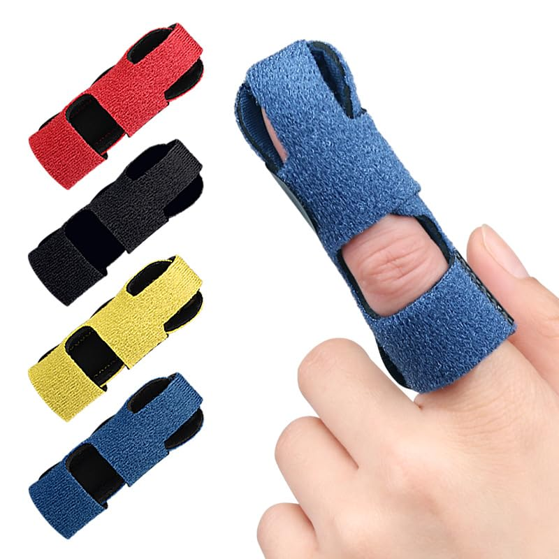 Trigger Finger Splint,Finger Brace for Arthritis 4 Pcs Trigger Finger Brace Support Broken Finger with 3 Adjustable Fixing Belt Fits for Straightening, Index, Middle, & Ring Finger Pain(4 Colors) image number 5