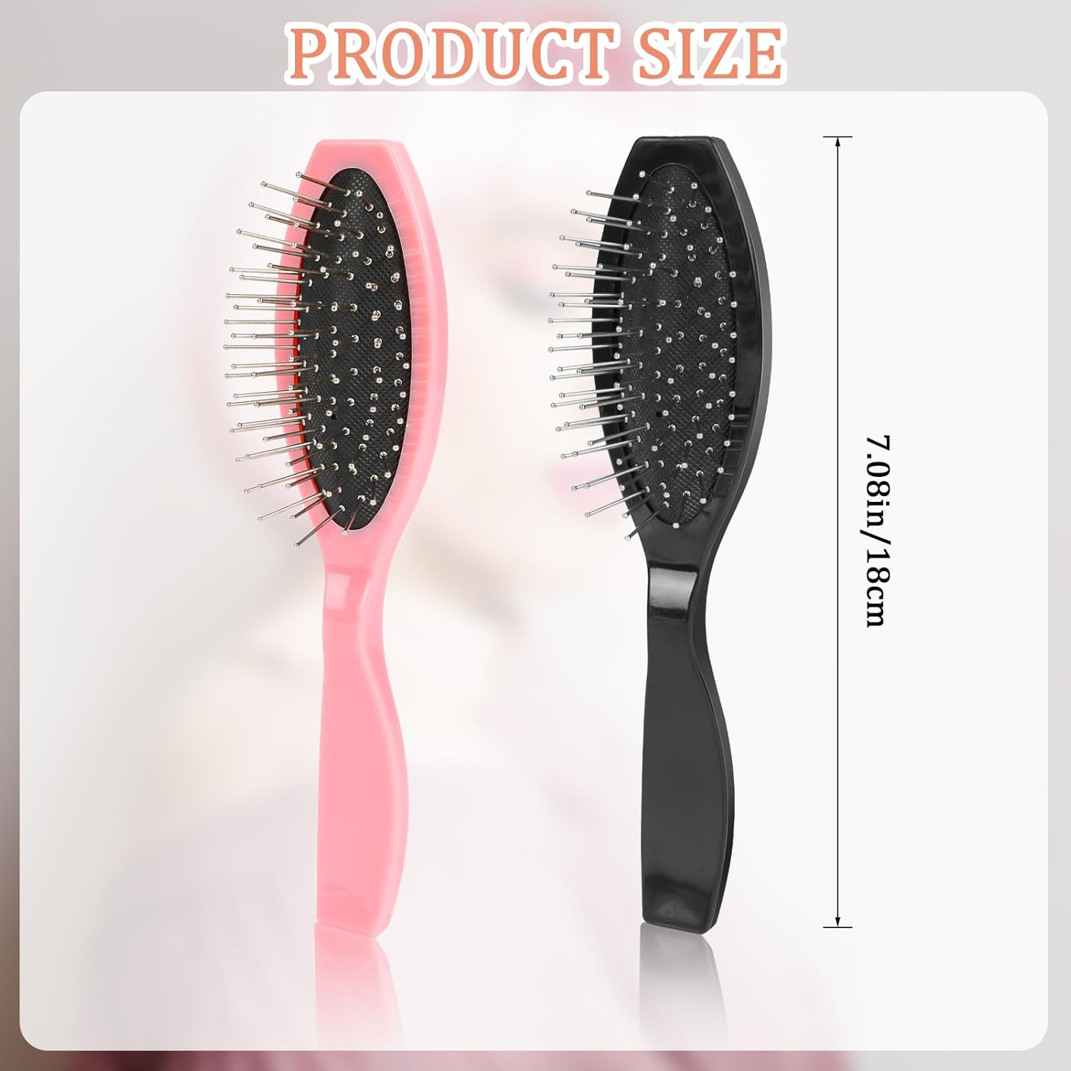 Wig Brushes for Synthetic Hair, Metal Bristle Doll Hair Brush Air Cushion Scalp Brush Gua Sha Hair Brush Wire Hair Brush anti Static Wig Comb for Human Hair, Professional Extension Brush for Women image number 6