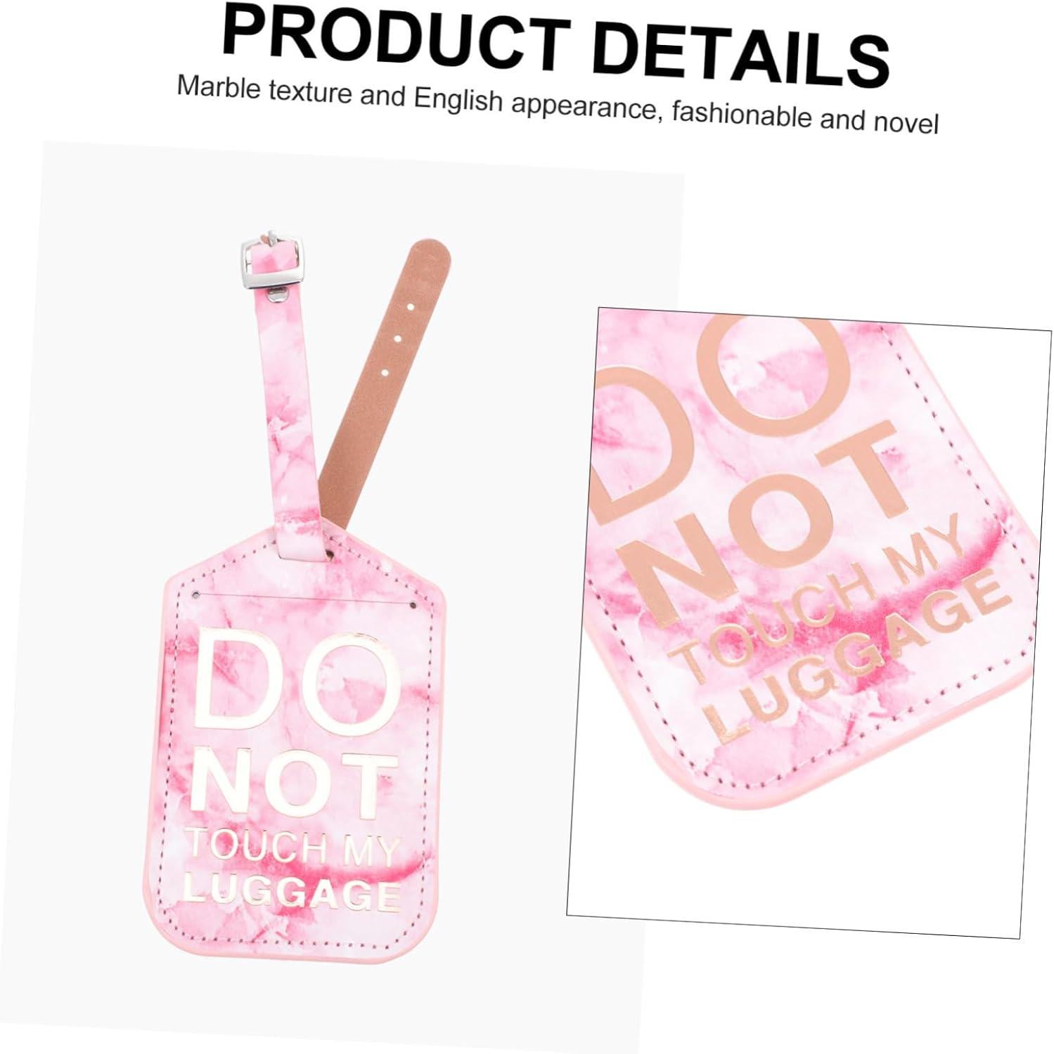 ABOOFAN 3Pcs Pu Luggage Tags for Travel Suitcase Tags Festival Design for Airplane Travel Essentials and Carry Suitcase image number 4