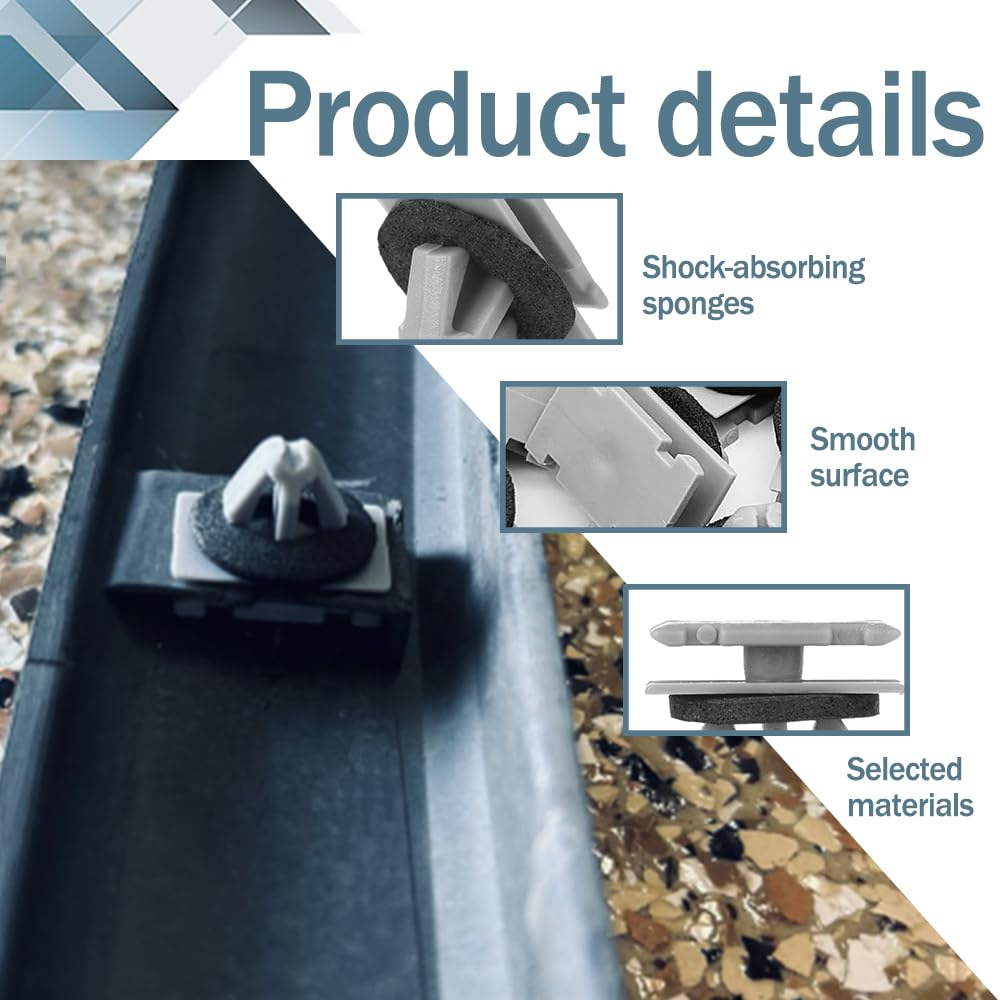 20PCS Wheel Flair Mounting Clip Rocker Moulding Fender Clip with Sealer, Fender Trim Clips, Wheel Flare Clips Compatible with Jeep Cherokee Compass, Replace OEM #68271803AA 68395627AA 11571175 image number 2