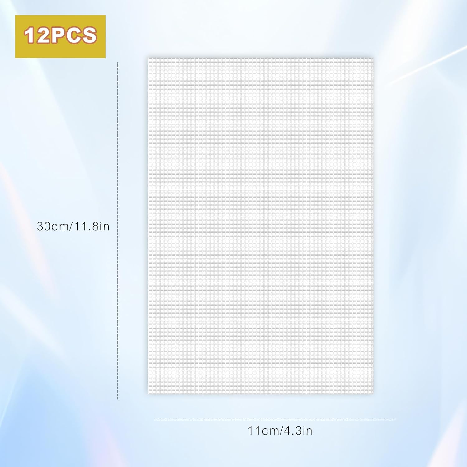 10PCS Fursuit Eye Plastic Mesh,Plastic Mesh Sheet,Fursuit Eye Mesh,Buckram,White Mesh,Sew in Net,Plastic Canvas Sheets,Mesh Fabric,Mesh Mask Needlepoint Canvas,Waterproof Printable Eye Net for Cosplay image number 2